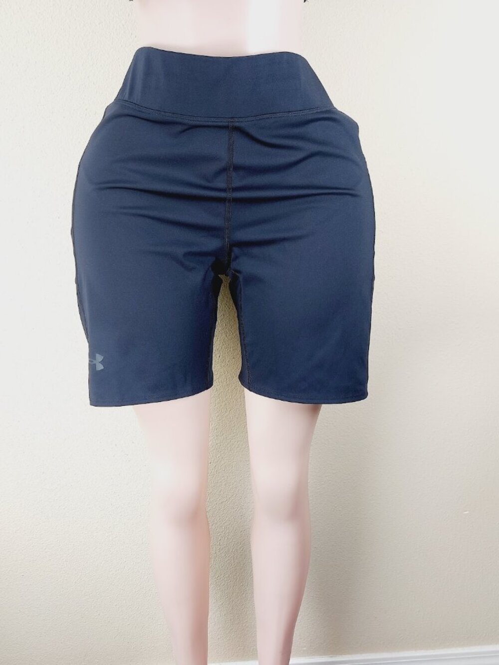 Under Armour Women's Black HeatGear Elastic Waist Compress Bike Shorts Size XXL - Picture 2 of 10